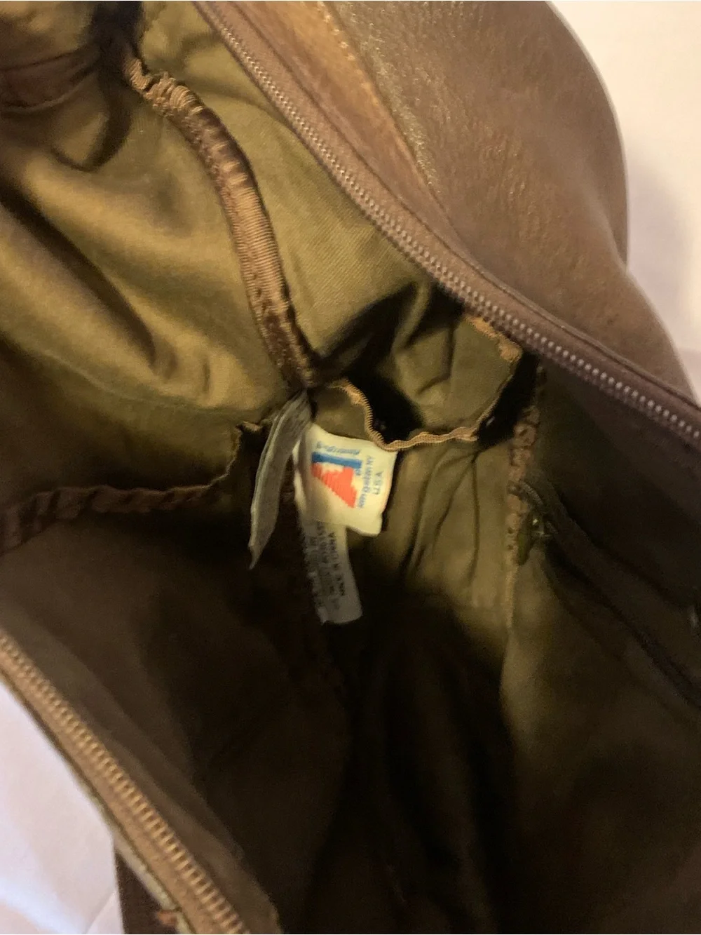 L.L. Bean Ameribag leather sling backpack,